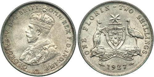 1 Florin Australia (1939 - ) Argento Giorgio V (1865-1936)