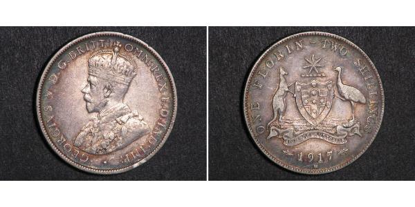 1 Florin Australia (1939 - ) Argento Giorgio V (1865-1936)