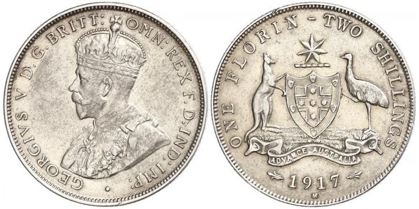 1 Florin Australia (1939 - ) Argento Giorgio V (1865-1936)