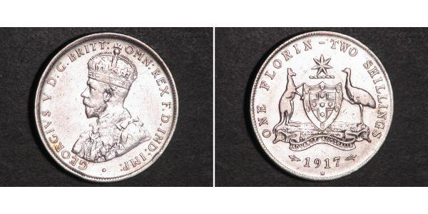 1 Florin Australia (1939 - ) Argento Giorgio V (1865-1936)