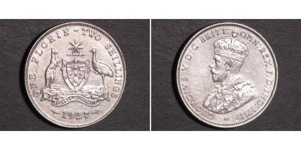 1 Florin Australia (1939 - ) Argento Giorgio V (1865-1936)
