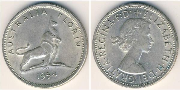 1 Florin Australia (1939 - ) Argento Elisabetta II (1926-2022)