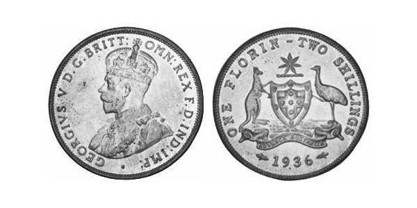1 Florin Australia (1939 - ) Argento Giorgio V (1865-1936)
