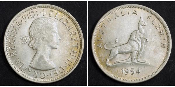 1 Florin Australia (1939 - ) Argento Elisabetta II (1926-2022)