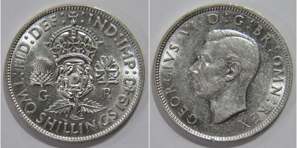 1 Florin Regno Unito  Argento Giorgio VI (1895-1952)