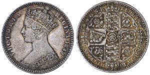 1 Florin Regno Unito di Gran Bretagna e Irlanda (1801-1922) Argento Vittoria (1819 - 1901)