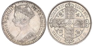 1 Florin Regno Unito di Gran Bretagna e Irlanda (1801-1922) Argento Vittoria (1819 - 1901)