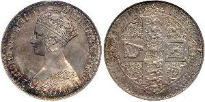 1 Florin Regno Unito di Gran Bretagna e Irlanda (1801-1922) Argento Vittoria (1819 - 1901)