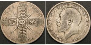 1 Florin Regno Unito di Gran Bretagna e Irlanda (1801-1922) Argento Giorgio V (1865-1936)