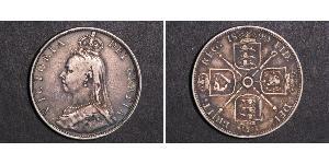 1 Florin Regno Unito di Gran Bretagna e Irlanda (1801-1922) Argento Vittoria (1819 - 1901)