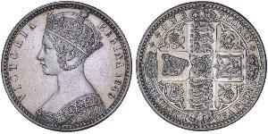 1 Florin Regno Unito di Gran Bretagna e Irlanda (1801-1922) Argento Vittoria (1819 - 1901)