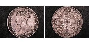 1 Florin Regno Unito di Gran Bretagna e Irlanda (1801-1922) Argento Vittoria (1819 - 1901)