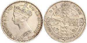 1 Florin Regno Unito di Gran Bretagna e Irlanda (1801-1922) Argento Vittoria (1819 - 1901)