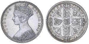 1 Florin Regno Unito di Gran Bretagna e Irlanda (1801-1922) Argento Vittoria (1819 - 1901)