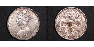 1 Florin Regno Unito di Gran Bretagna e Irlanda (1801-1922) Argento Vittoria (1819 - 1901)