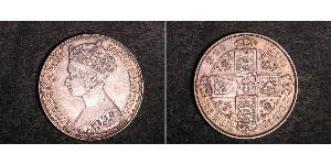 1 Florin Regno Unito di Gran Bretagna e Irlanda (1801-1922) Argento Vittoria (1819 - 1901)