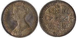 1 Florin Regno Unito di Gran Bretagna e Irlanda (1801-1922) Argento Vittoria (1819 - 1901)