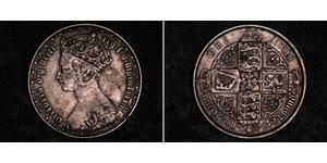 1 Florin Regno Unito di Gran Bretagna e Irlanda (1801-1922) Argento Vittoria (1819 - 1901)