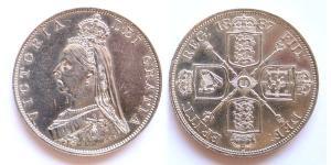 1 Florin Regno Unito di Gran Bretagna e Irlanda (1801-1922) Argento Vittoria (1819 - 1901)