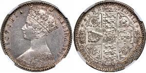 1 Florin Regno Unito di Gran Bretagna e Irlanda (1801-1922) Argento Vittoria (1819 - 1901)