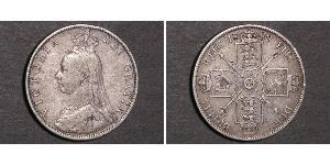 1 Florin Regno Unito di Gran Bretagna e Irlanda (1801-1922) Argento Vittoria (1819 - 1901)