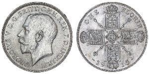 1 Florin Regno Unito di Gran Bretagna e Irlanda (1801-1922) Argento Giorgio V (1865-1936)