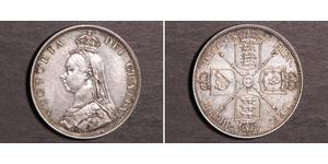 1 Florin Regno Unito di Gran Bretagna e Irlanda (1801-1922) Argento Vittoria (1819 - 1901)