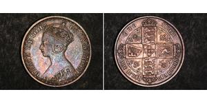 1 Florin Regno Unito di Gran Bretagna e Irlanda (1801-1922) Argento Vittoria (1819 - 1901)