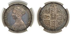 1 Florin Regno Unito di Gran Bretagna e Irlanda (1801-1922) Argento Vittoria (1819 - 1901)