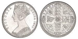 1 Florin Regno Unito di Gran Bretagna e Irlanda (1801-1922) Argento Vittoria (1819 - 1901)