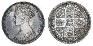 1 Florin Regno Unito di Gran Bretagna e Irlanda (1801-1922) Argento Vittoria (1819 - 1901)