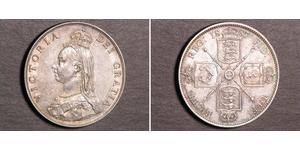 1 Florin Regno Unito di Gran Bretagna e Irlanda (1801-1922) Argento Vittoria (1819 - 1901)