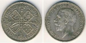 1 Florin Regno Unito di Gran Bretagna e Irlanda (1801-1922) Argento Giorgio V (1865-1936)