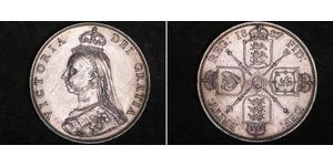 1 Florin Regno Unito di Gran Bretagna e Irlanda (1801-1922) Argento Vittoria (1819 - 1901)