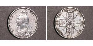 1 Florin Regno Unito di Gran Bretagna e Irlanda (1801-1922) Argento Vittoria (1819 - 1901)