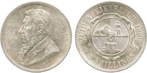 1 Florin Sudafrica Argento Paul Kruger (1825 - 1904)