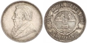 1 Florin Sudafrica Argento Paul Kruger (1825 - 1904)