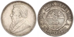 1 Florin Sudafrica Argento Paul Kruger (1825 - 1904)