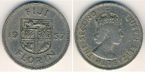 1 Florin Fiji Copper/Nickel Elizabeth II (1926-2022)