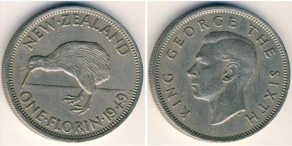 1 Florin New Zealand Copper/Nickel George VI (1895-1952)