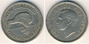 1 Florin Nouvelle-Zélande Cuivre/Nickel George VI (1895-1952)