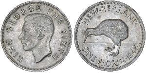 1 Florin Nouvelle-Zélande Cuivre/Nickel George VI (1895-1952)