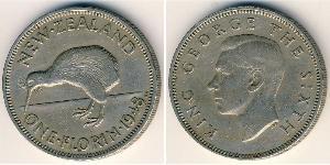 1 Florin Nouvelle-Zélande Cuivre/Nickel George VI (1895-1952)