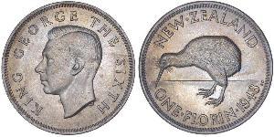 1 Florin Neuseeland Kupfer/Nickel Georg VI (1895-1952)