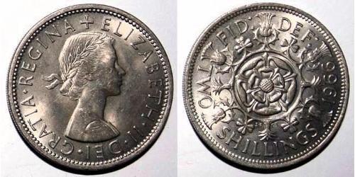 1 Florin Vereinigtes Königreich (1922-) Kupfer/Nickel Elizabeth II (1926-2022)