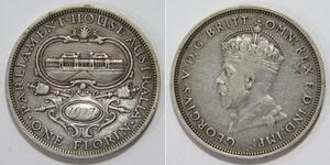 1 Florin Australia (1788 - 1939) Plata Jorge V (1865-1936)