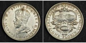 1 Florin Australia (1788 - 1939) Plata Jorge V (1865-1936)