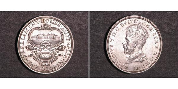 1 Florin Australia (1788 - 1939) Plata Jorge V (1865-1936)