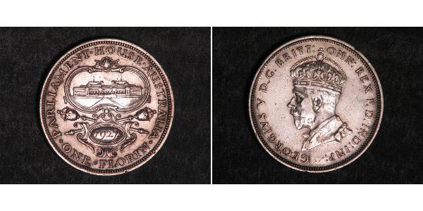 1 Florin Australia (1788 - 1939) Plata Jorge V (1865-1936)