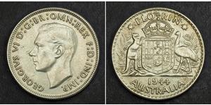 1 Florin Australia (1939 - ) Plata Jorge VI (1895-1952)